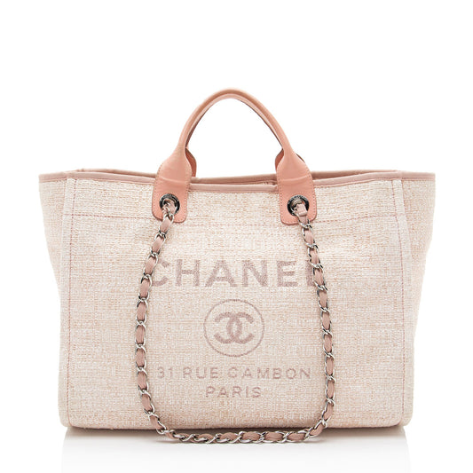 Chanel Boucle Lurex Deauville Medium Tote
