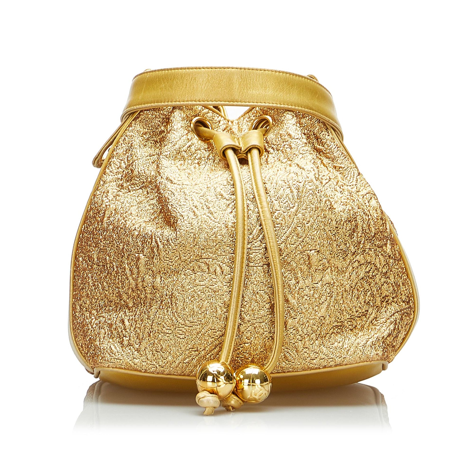 Chanel Brocade Bucket Bag