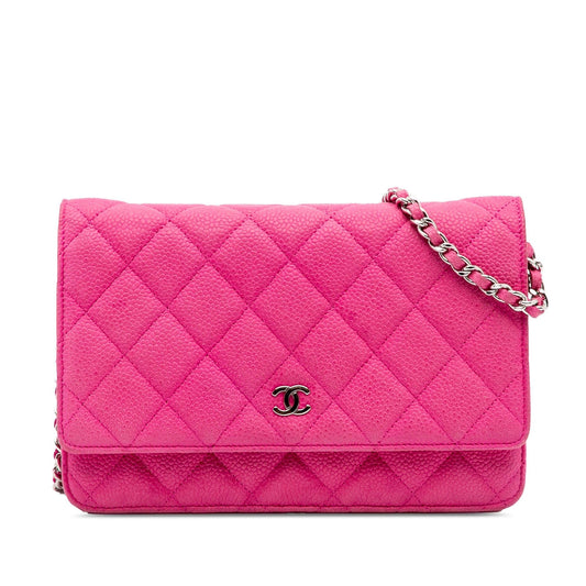 Chanel CC Caviar Wallet on Chain