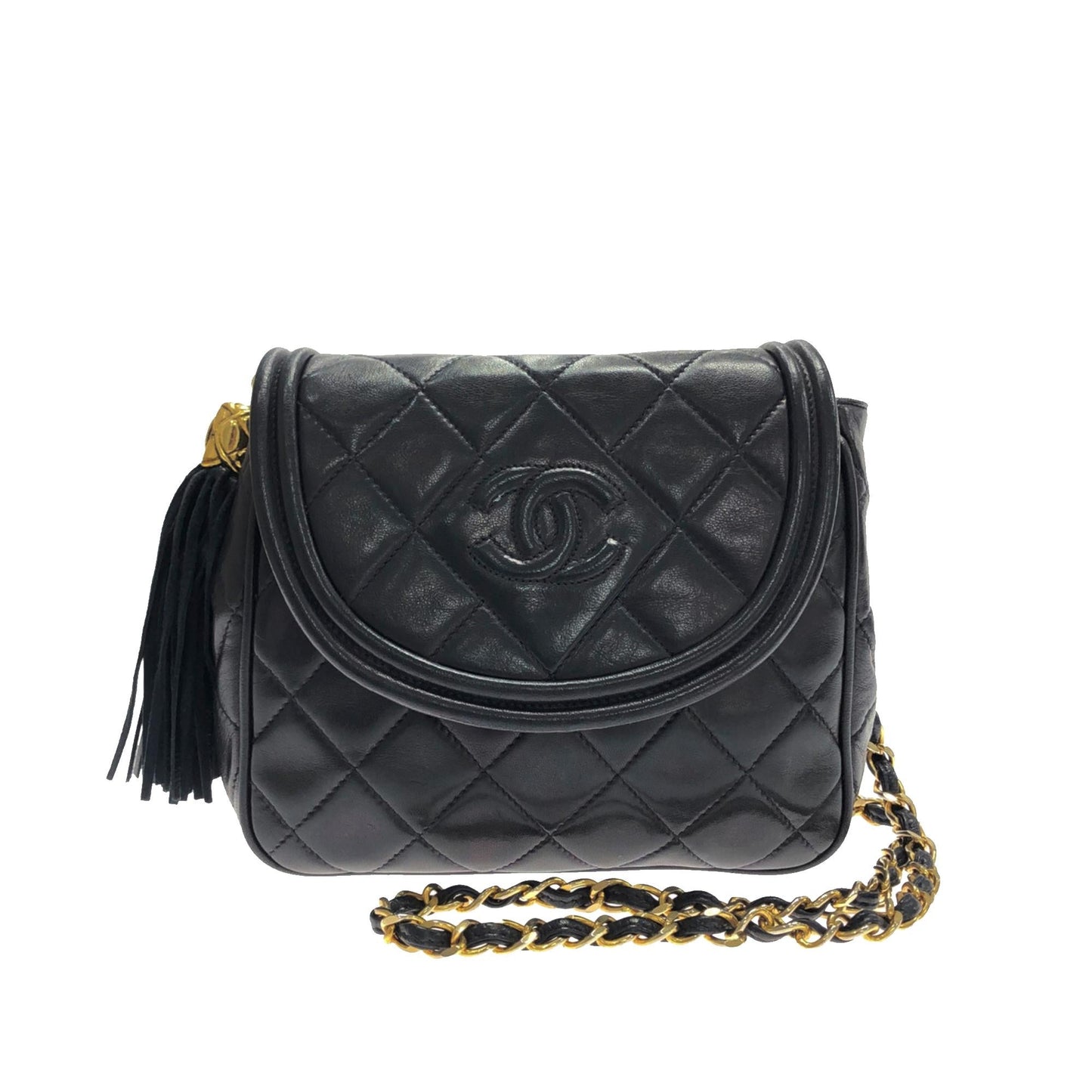 Chanel CC Matelasse Tassel Flap Crossbody Bag