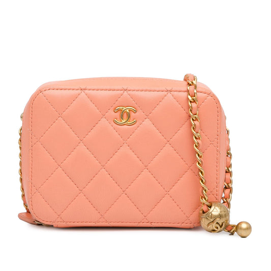 Chanel CC Quilted Lambskin Pearl Crush Camera Bag (SHG-5B4yyg)