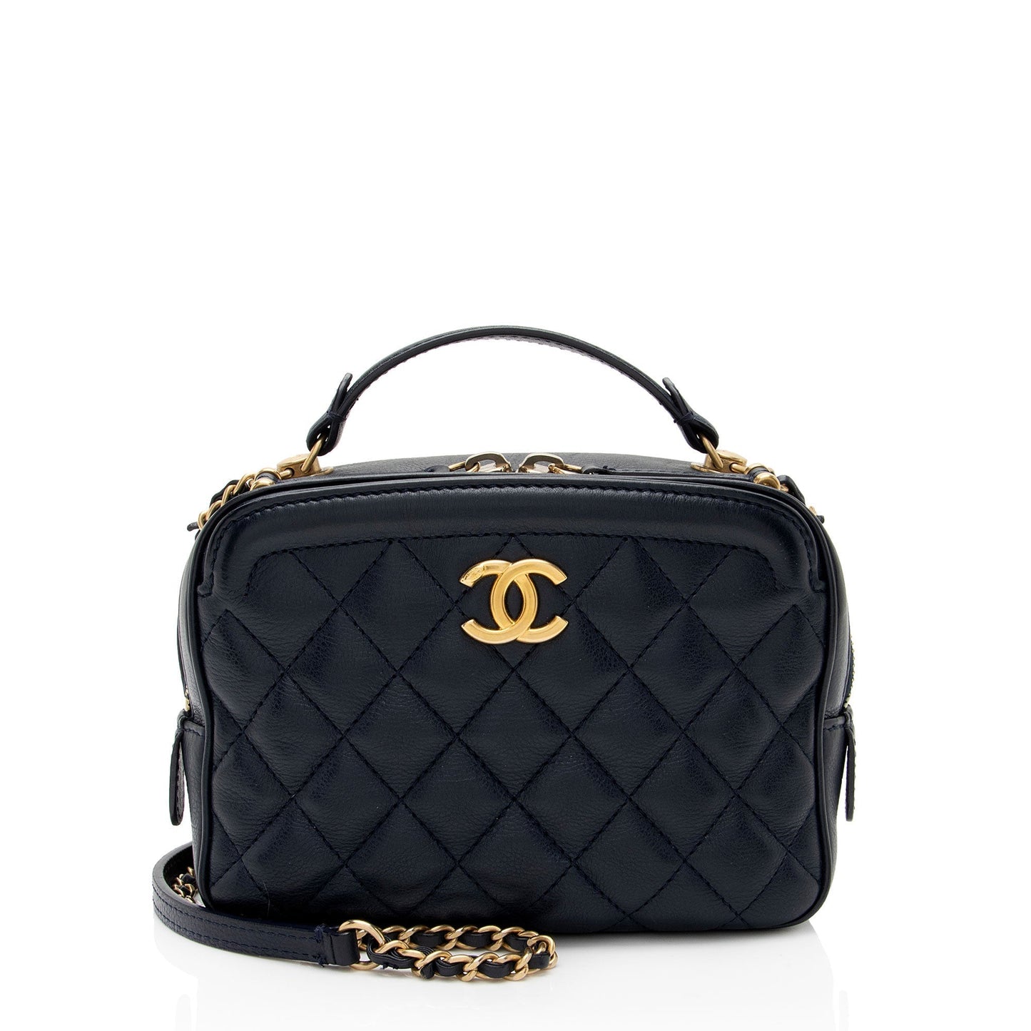 Chanel Calfskin CC Small Vanity Case SHF 7b563I