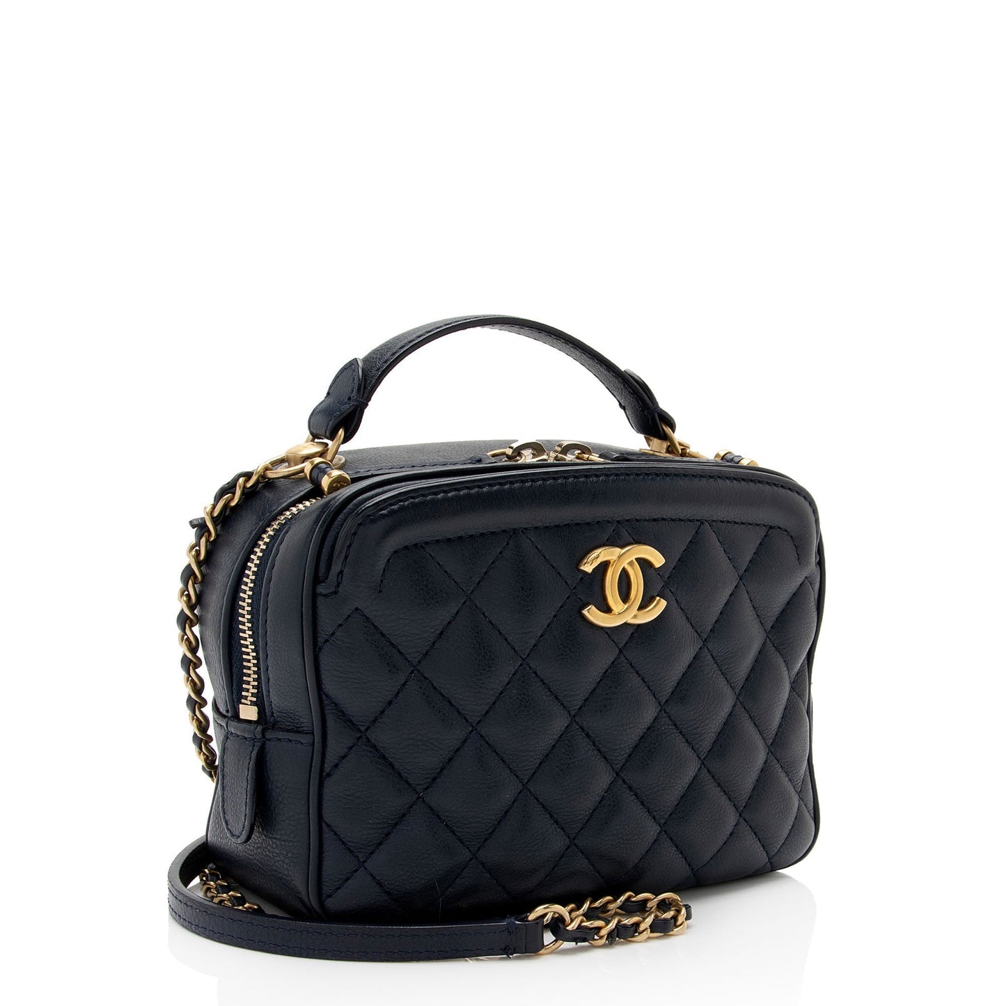 Chanel Calfskin CC Small Vanity Case SHF 7b563I