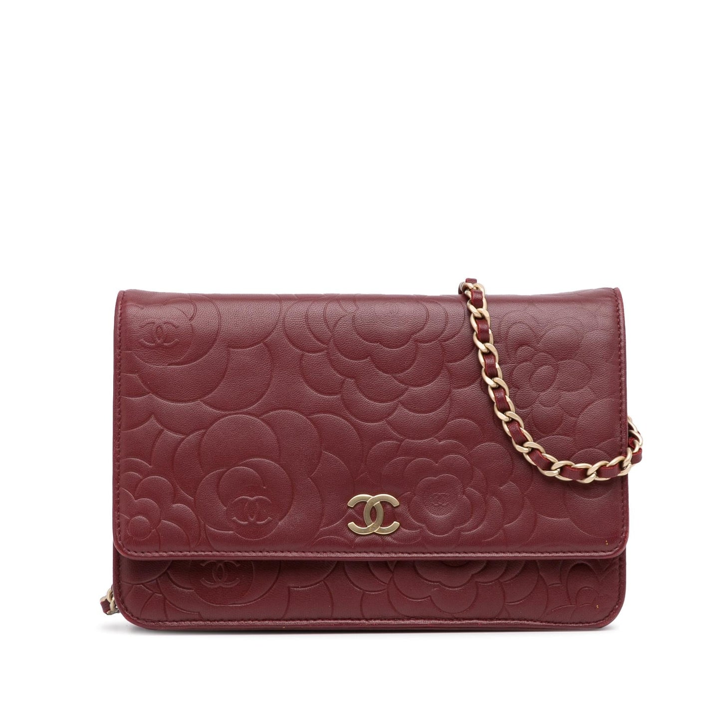 Chanel Camellia CC Wallet On Chain SHG HpTlgX