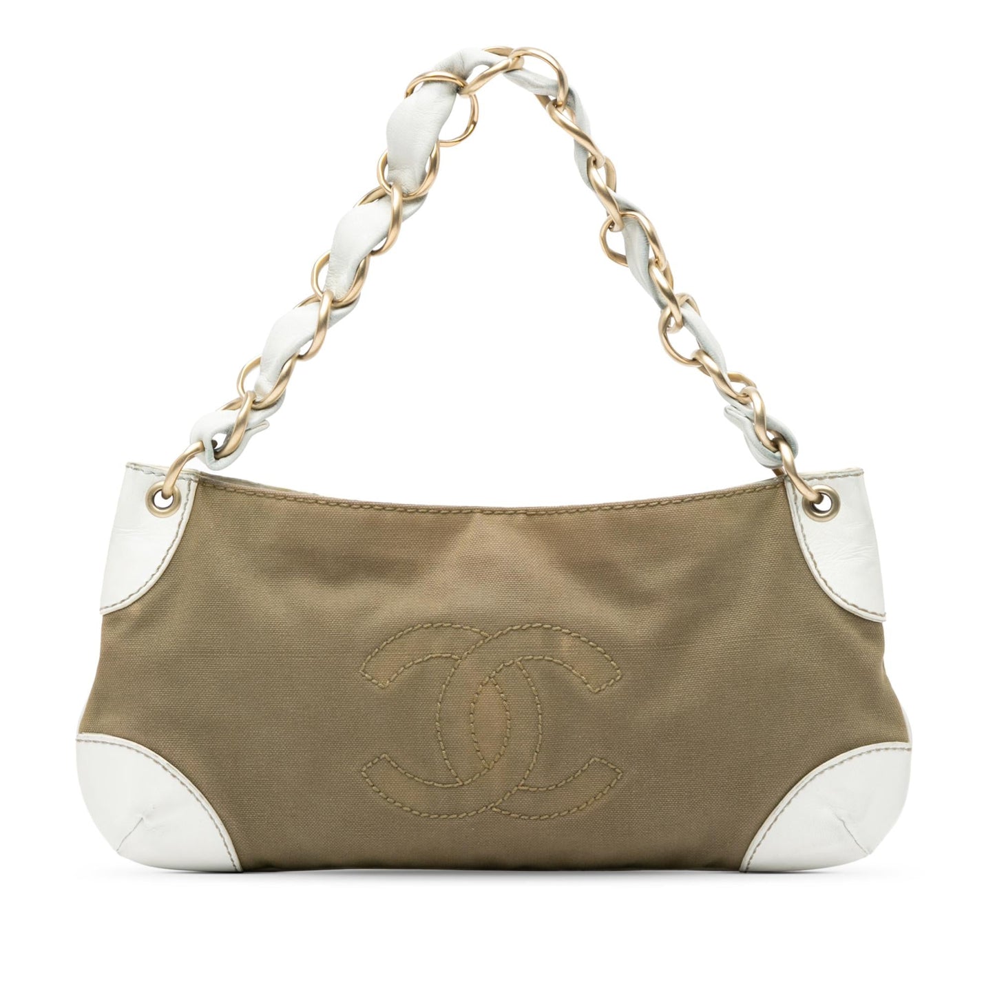 Chanel Canvas Olsen Shoulder Bag (SHG-PeoYK5)