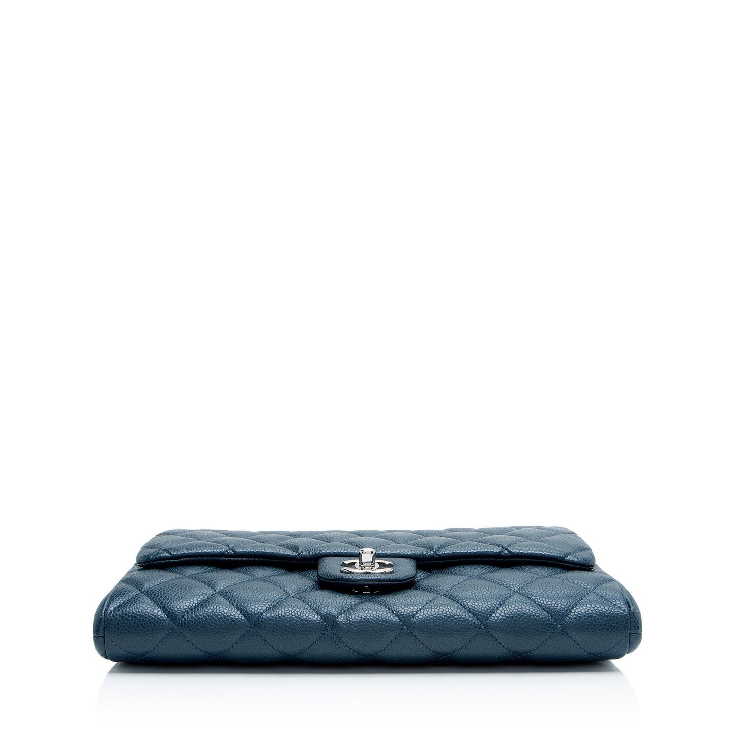 Chanel Caviar Leather Chain Flap Clutch