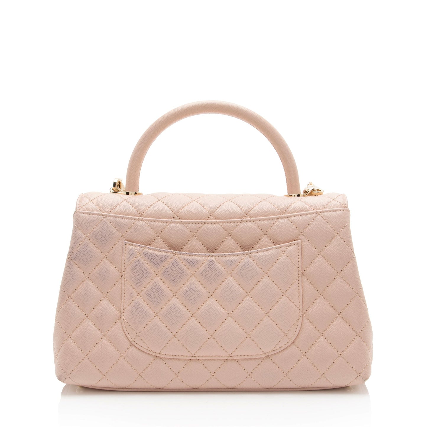 Chanel Caviar Leather Coco Top Handle Small Flap Bag