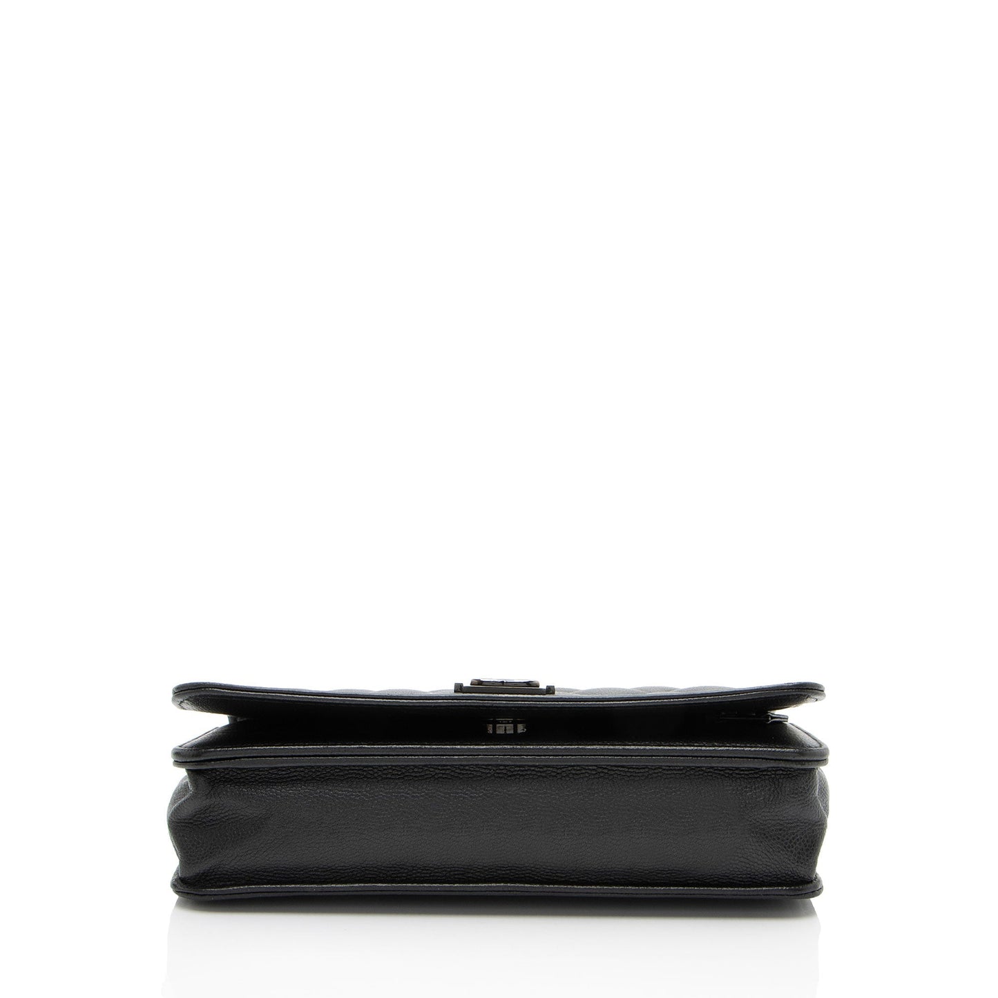 Chanel Caviar Leather So Black Boy Wallet on Chain