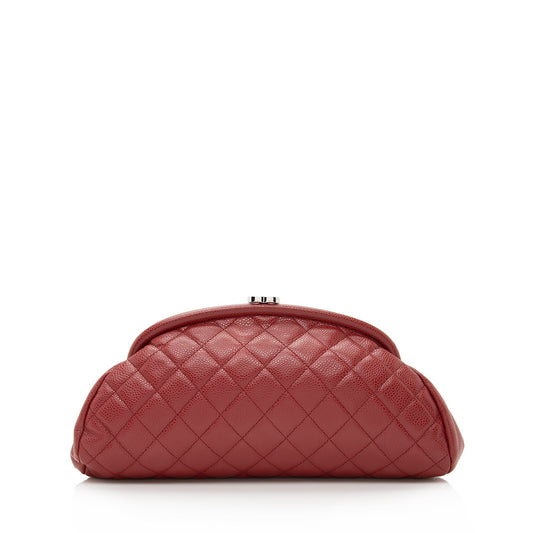 Chanel Caviar Leather Timeless Clutch (SHF-22293)