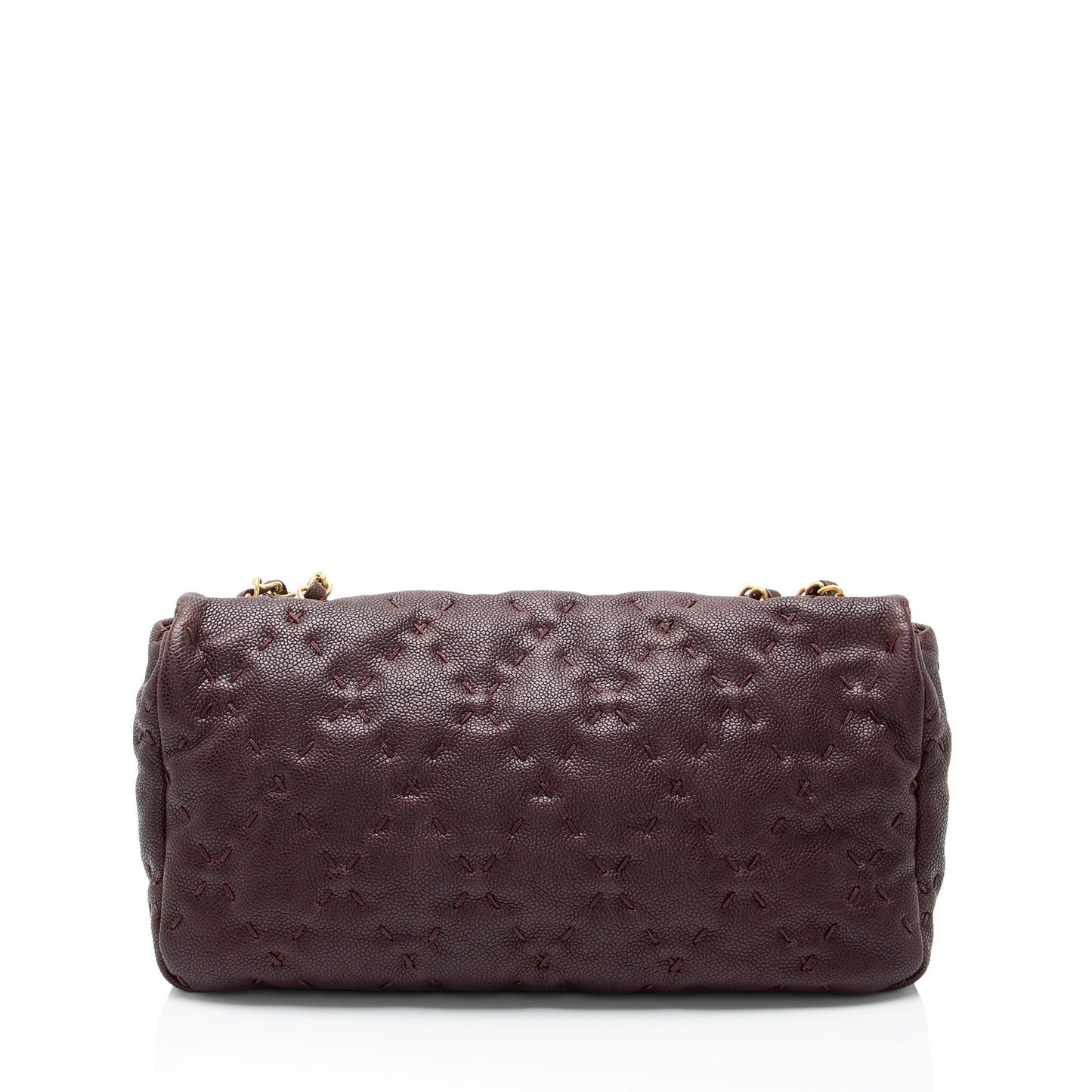 Chanel Caviar Leather Wild Stitch Flap Shoulder Bag