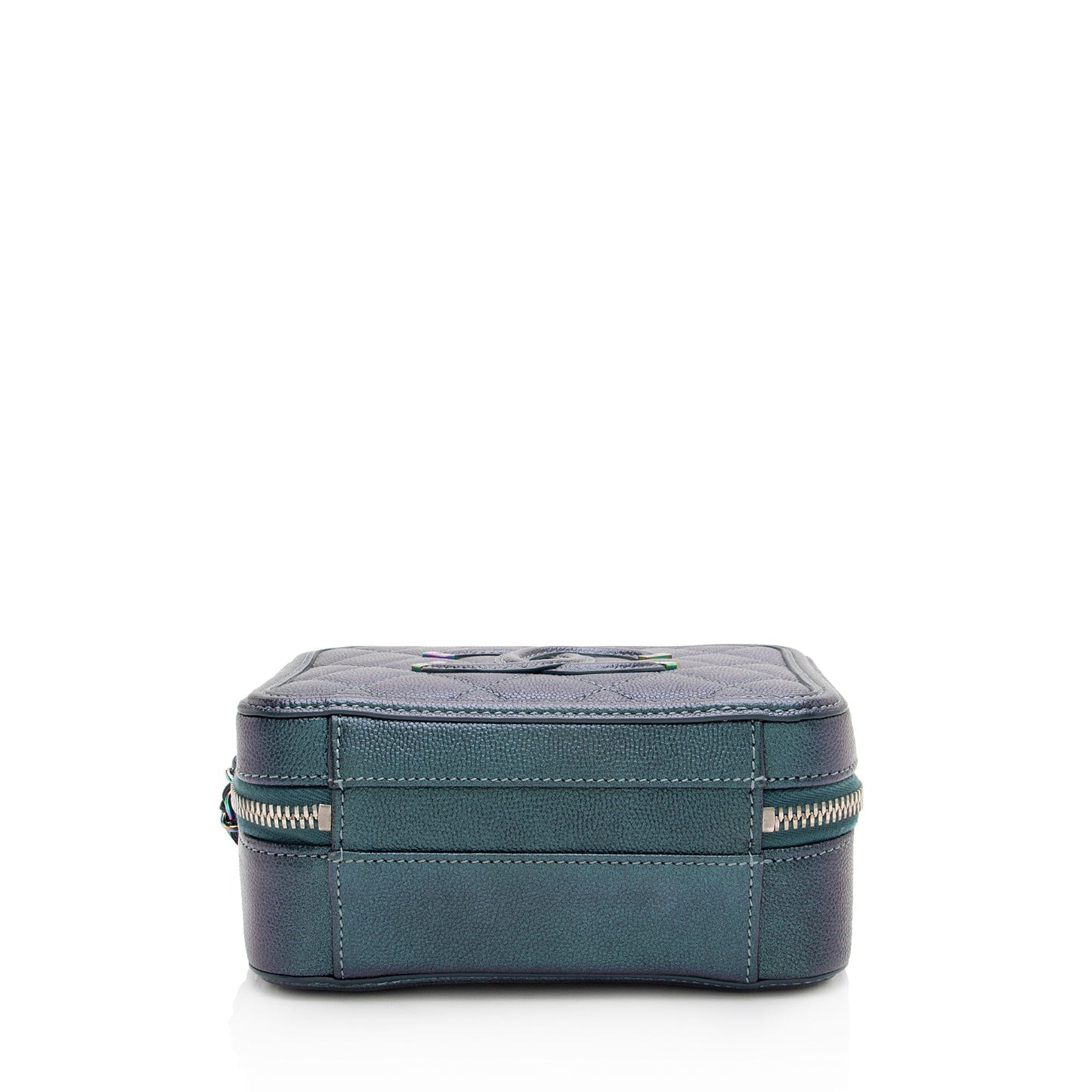 Chanel Iridescent Caviar Leather CC Filigree Small Vanity Case