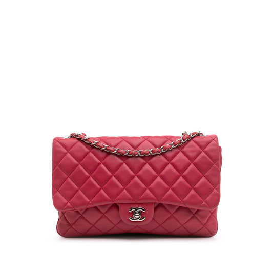 Chanel Jumbo Quilted Lambskin 3 Accordion Flap