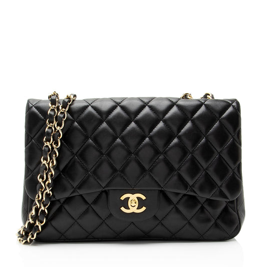 Chanel Lambskin Classic Jumbo Single Flap Bag