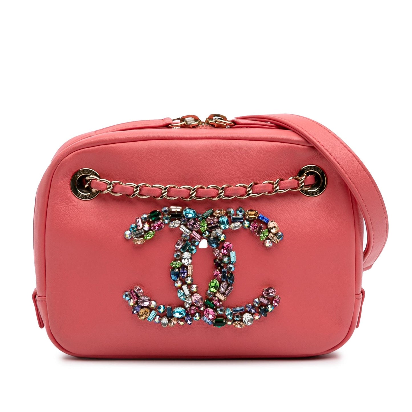 Chanel Lambskin Giant Crystal CC Camera Bag