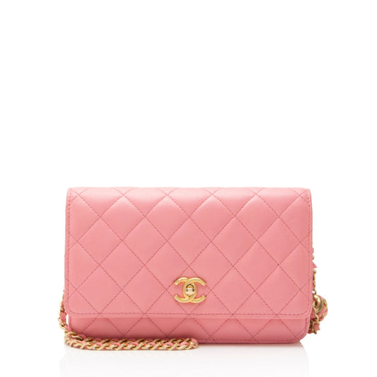 Chanel Lambskin Pearl Crush Wallet on Chain