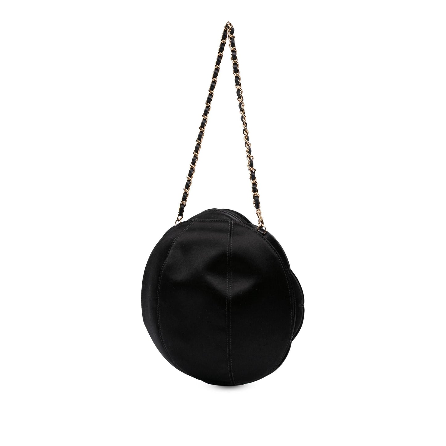 Chanel Lambskin and Satin Camellia Flower Evening Bag