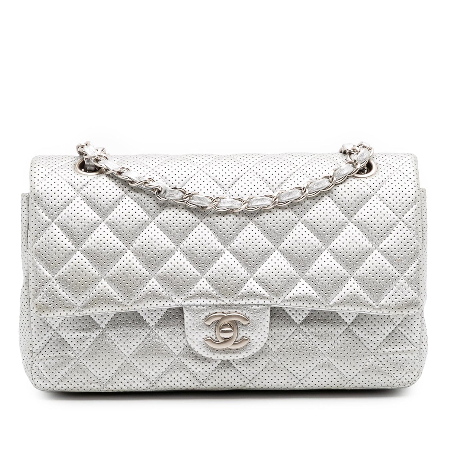 Chanel Medium Classic Perforated Lambskin Double Flap