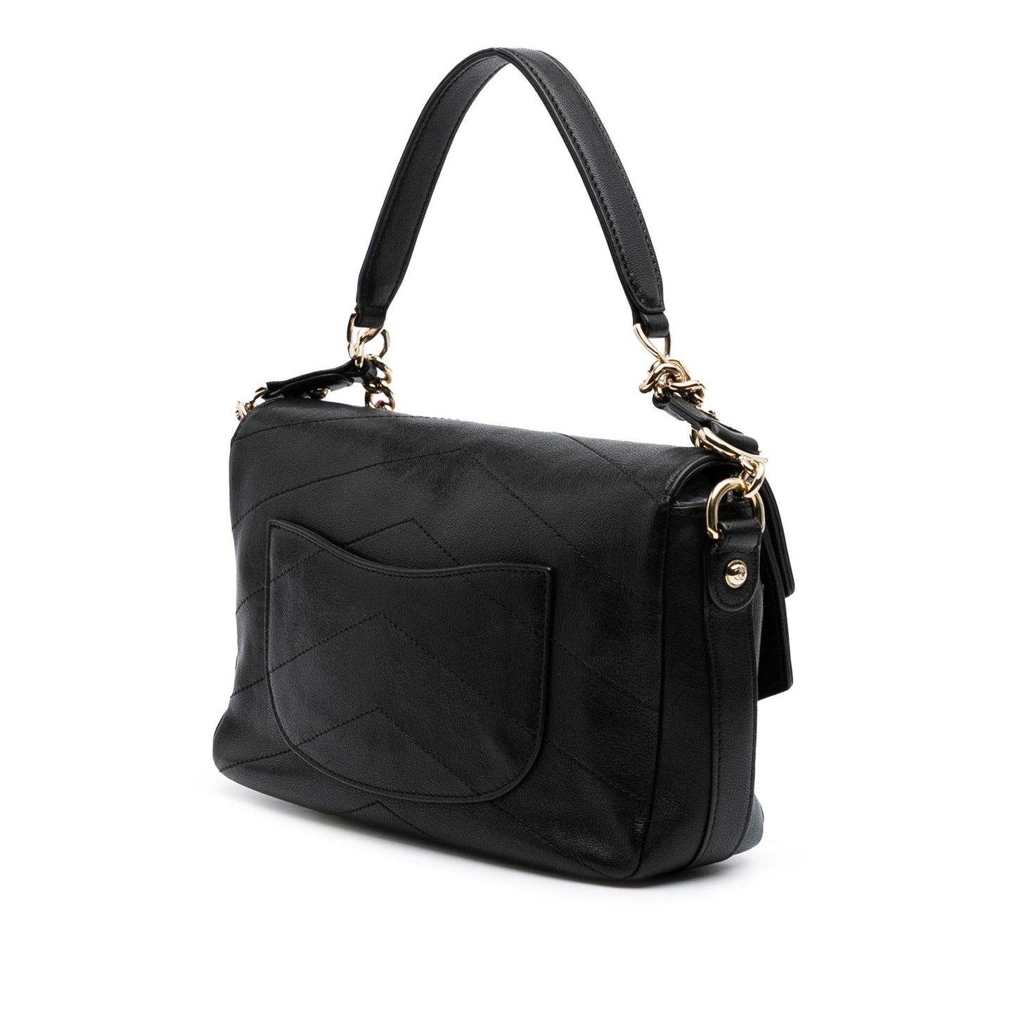Chanel Mini Quilted Sheepskin Double Chevron Flap