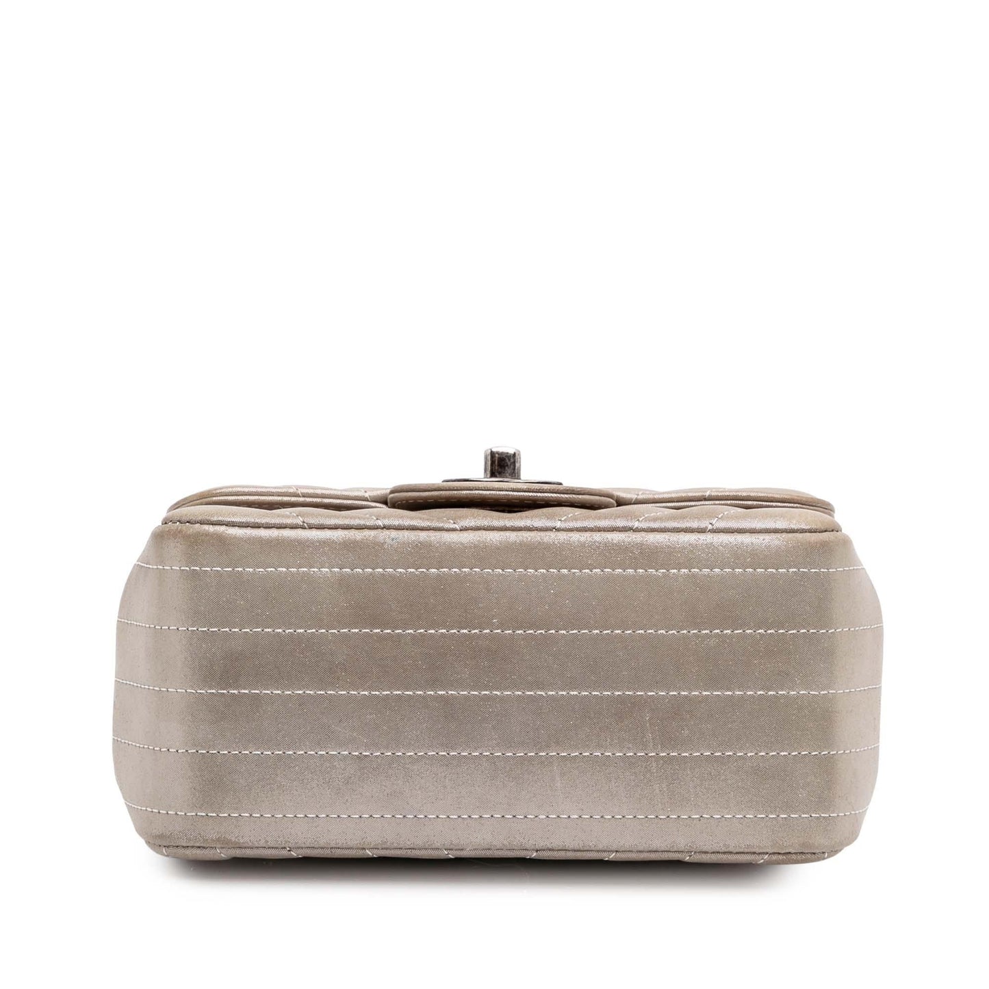 Chanel Mini Square Classic Chevron Iridescent Lambskin Single Flap