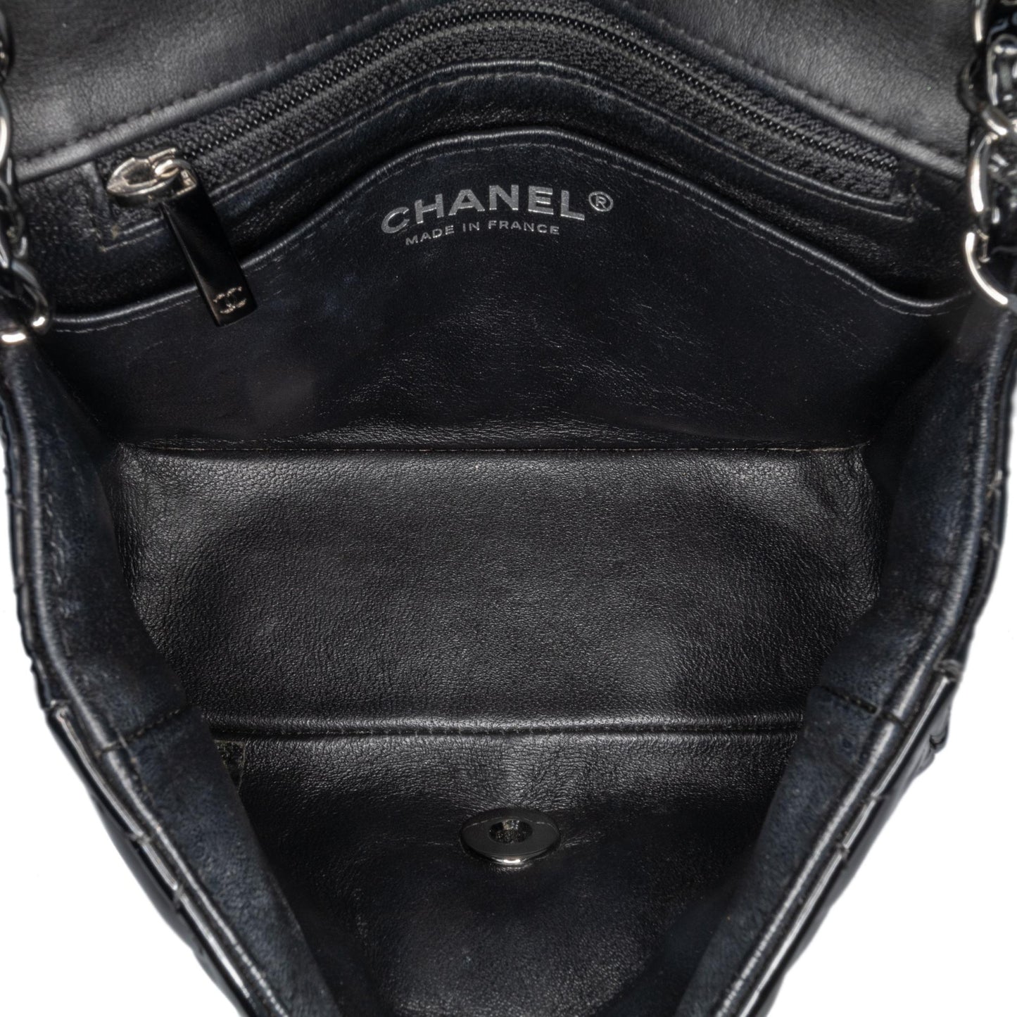 Chanel Mini Square Classic Patent Single Flap