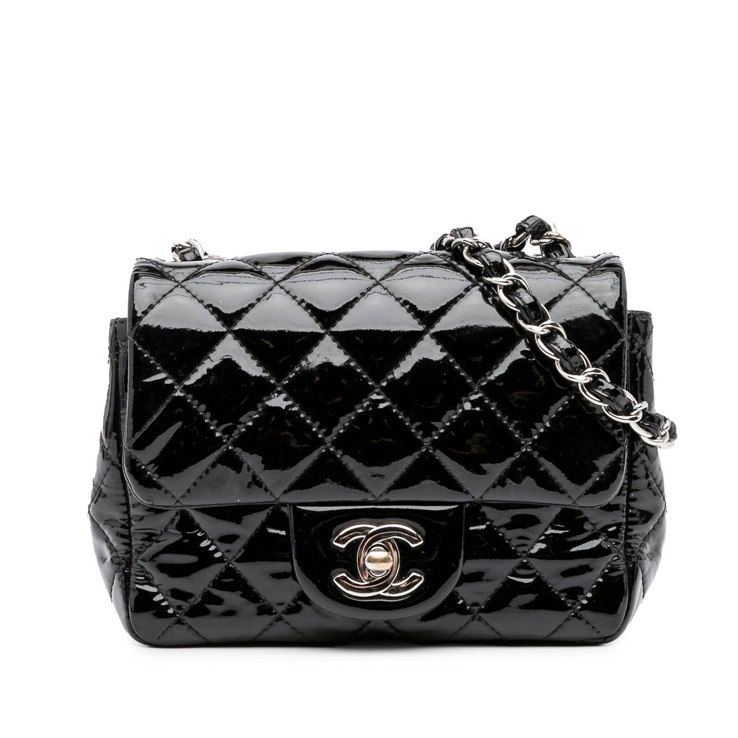 Chanel Mini Square Classic Patent Single Flap