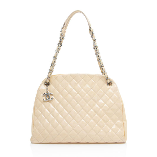 Chanel Patent Leather Just Mademoiselle Large Bowler Bag