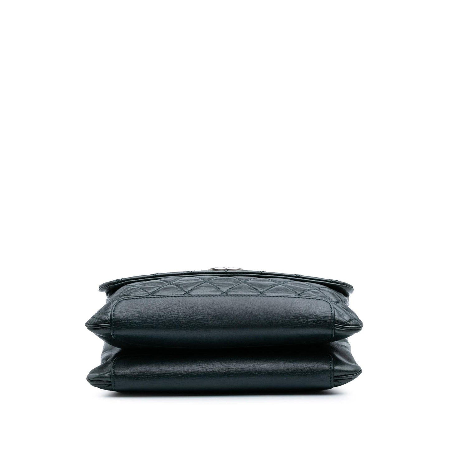 Chanel Quilted Aged Calfskin Logo Accordion Flap