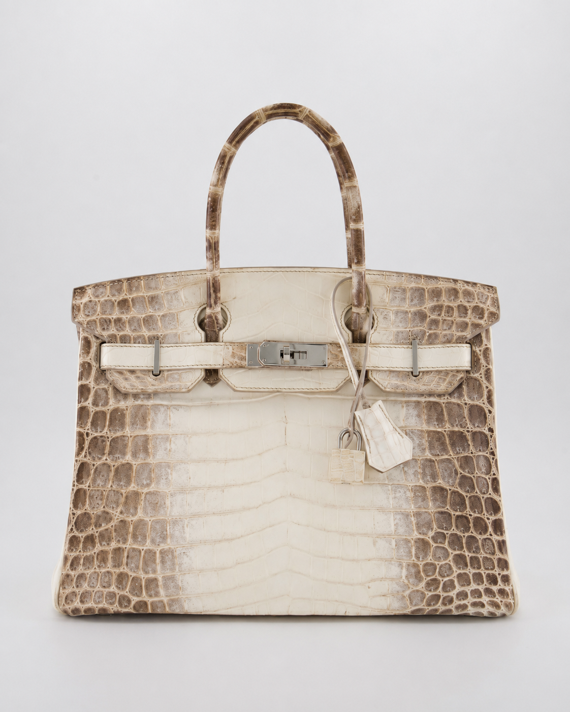 *SUPER RARE* Hermes Birkin 30 Retourne Bag in Himalaya Crocodile Niloticus Leather with Palladium Hardware