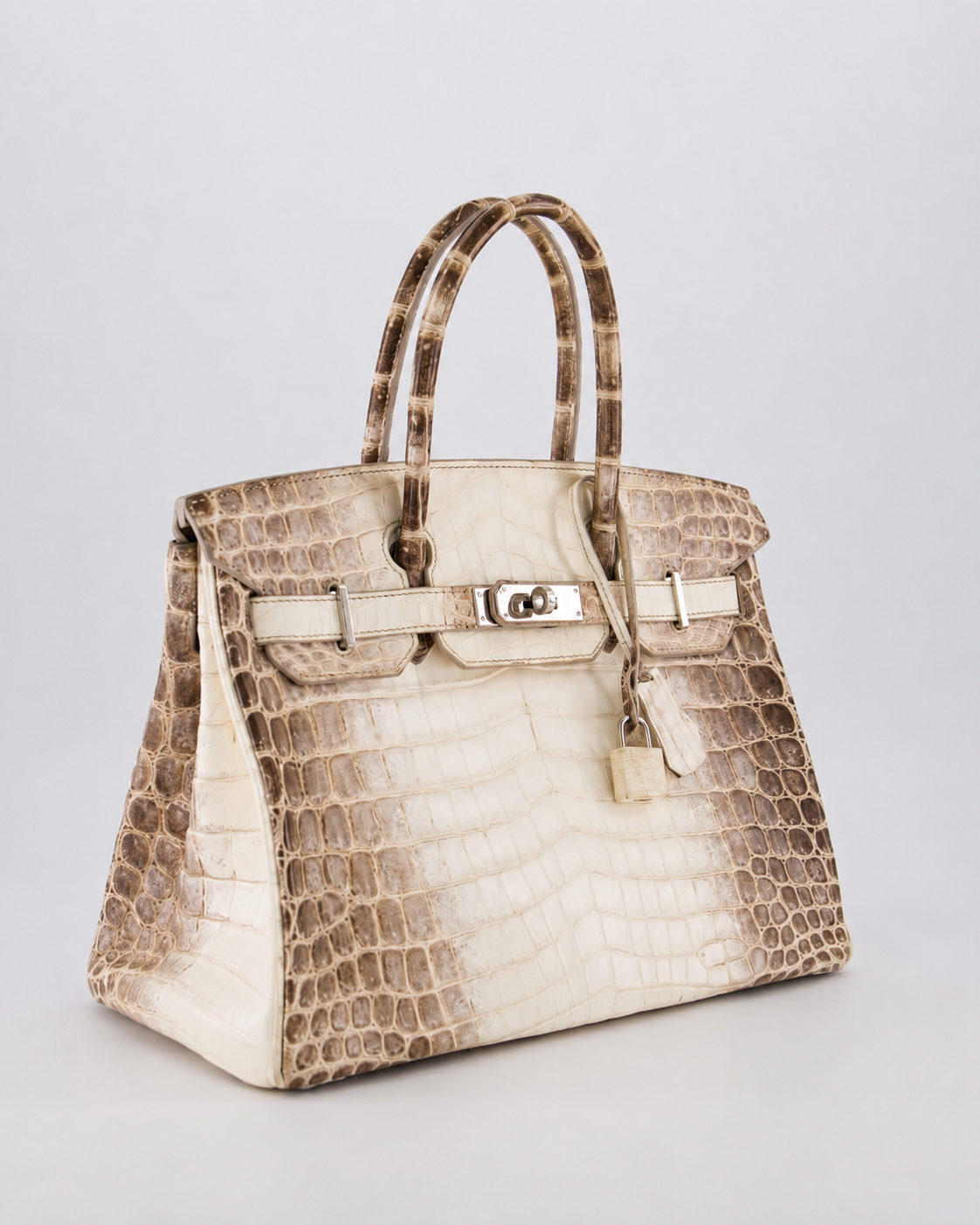*SUPER RARE* Hermes Birkin 30 Retourne Bag in Himalaya Crocodile Niloticus Leather with Palladium Hardware