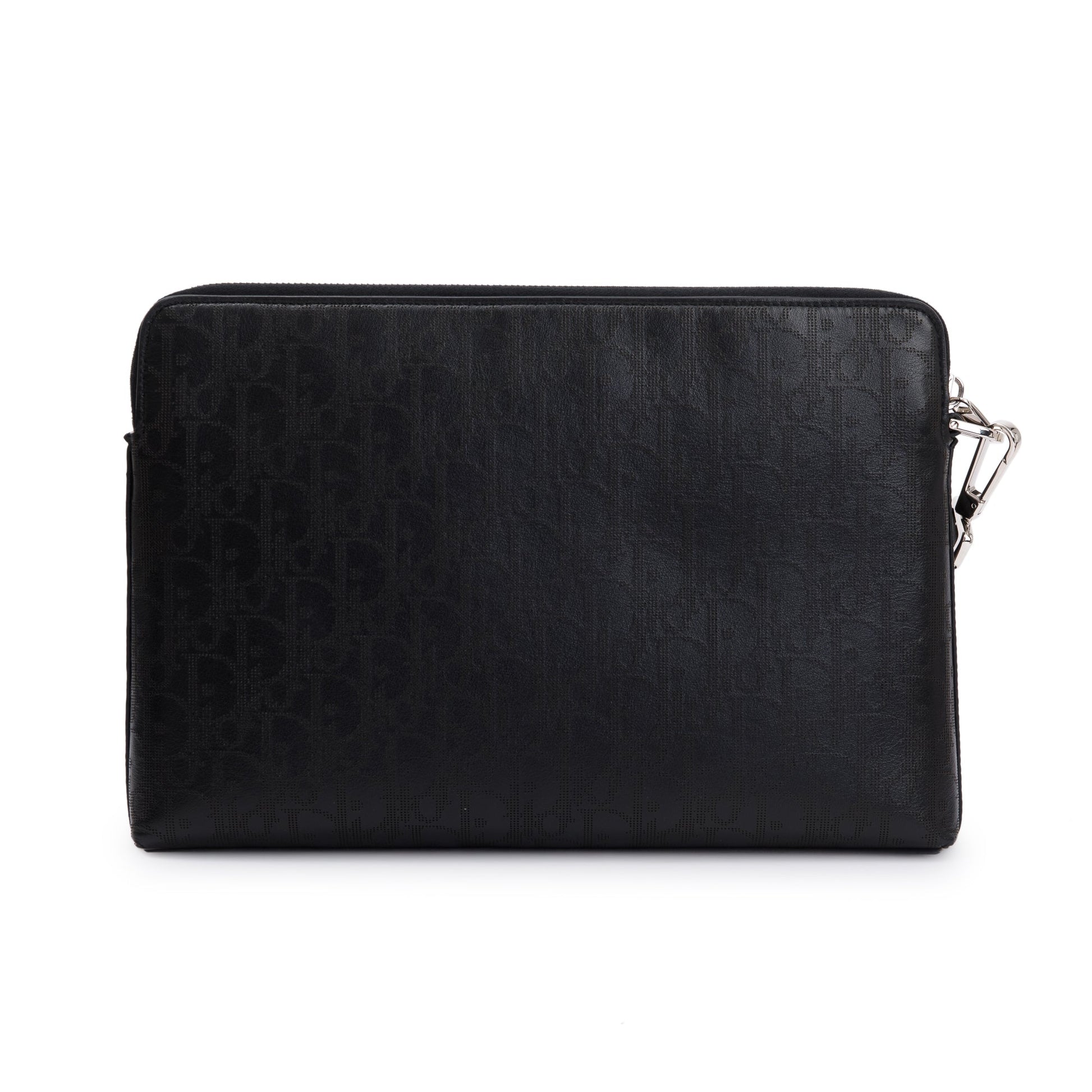 Christian Dior 2020 Black Oblique Galaxy Leather Pouch