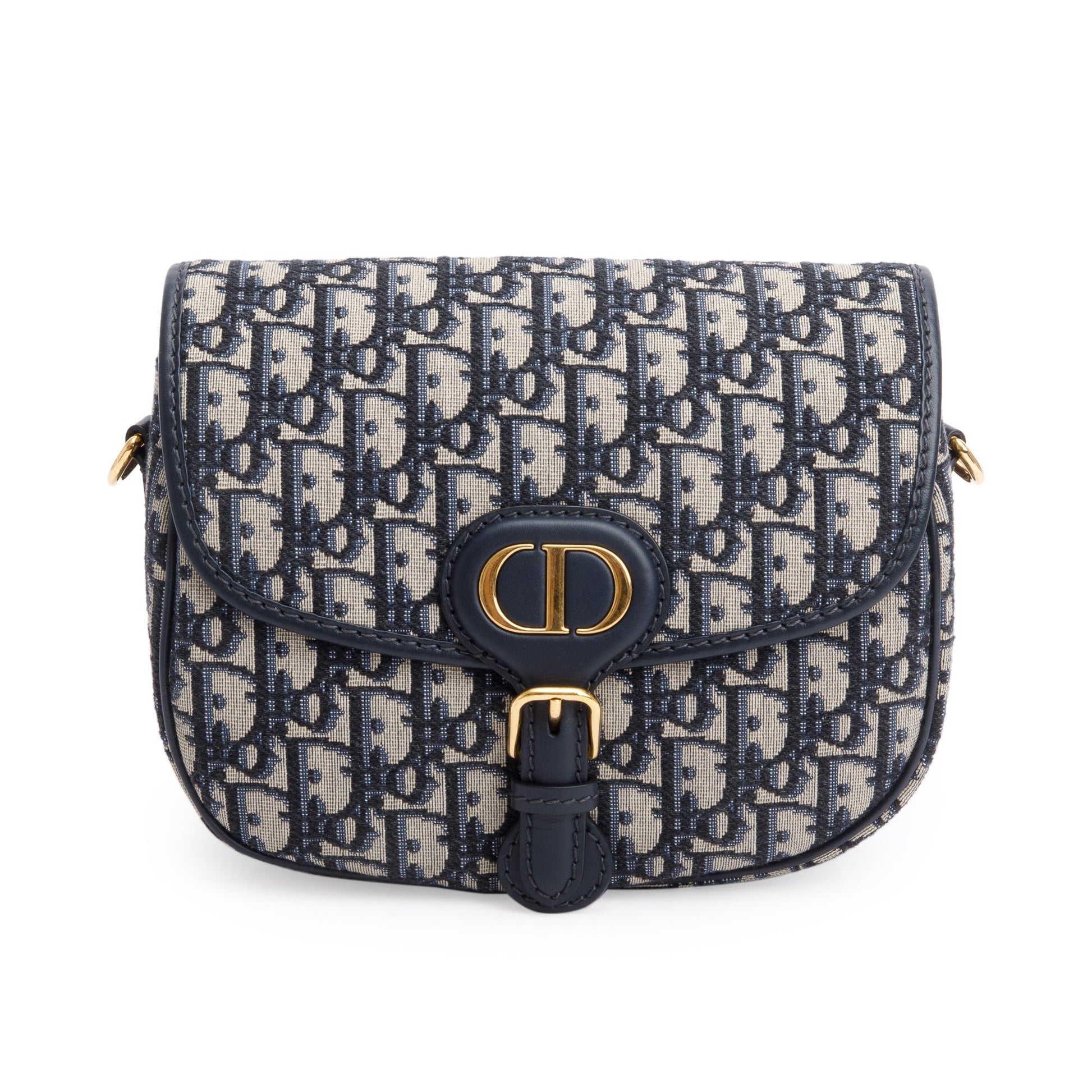 Christian Dior 2020 Blue Oblique Jacquard Medium Bobby Bag