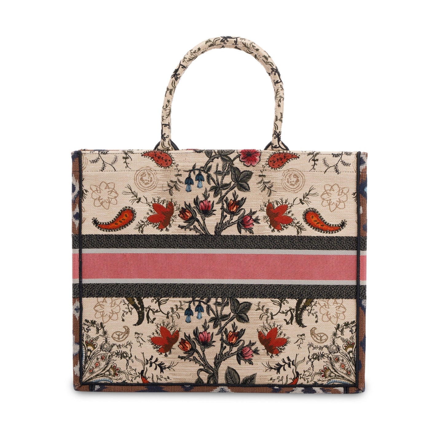 Christian Dior 2021 Large Broderie Dior Flowers Book Tote