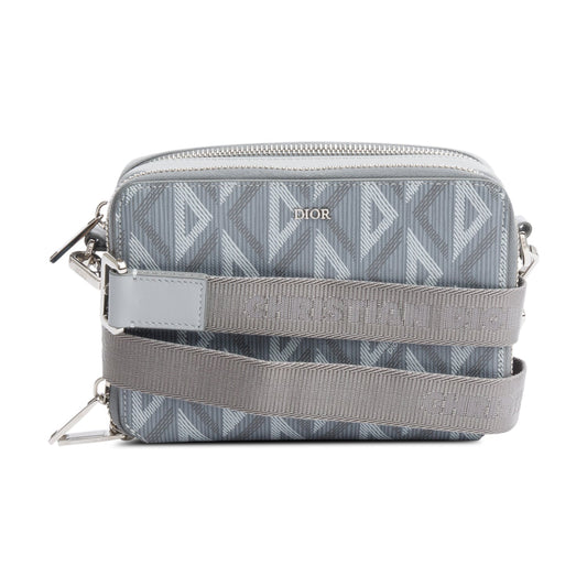 Christian Dior 2022 Grey CD Diamond Coated Canvas Crossbody Pouch