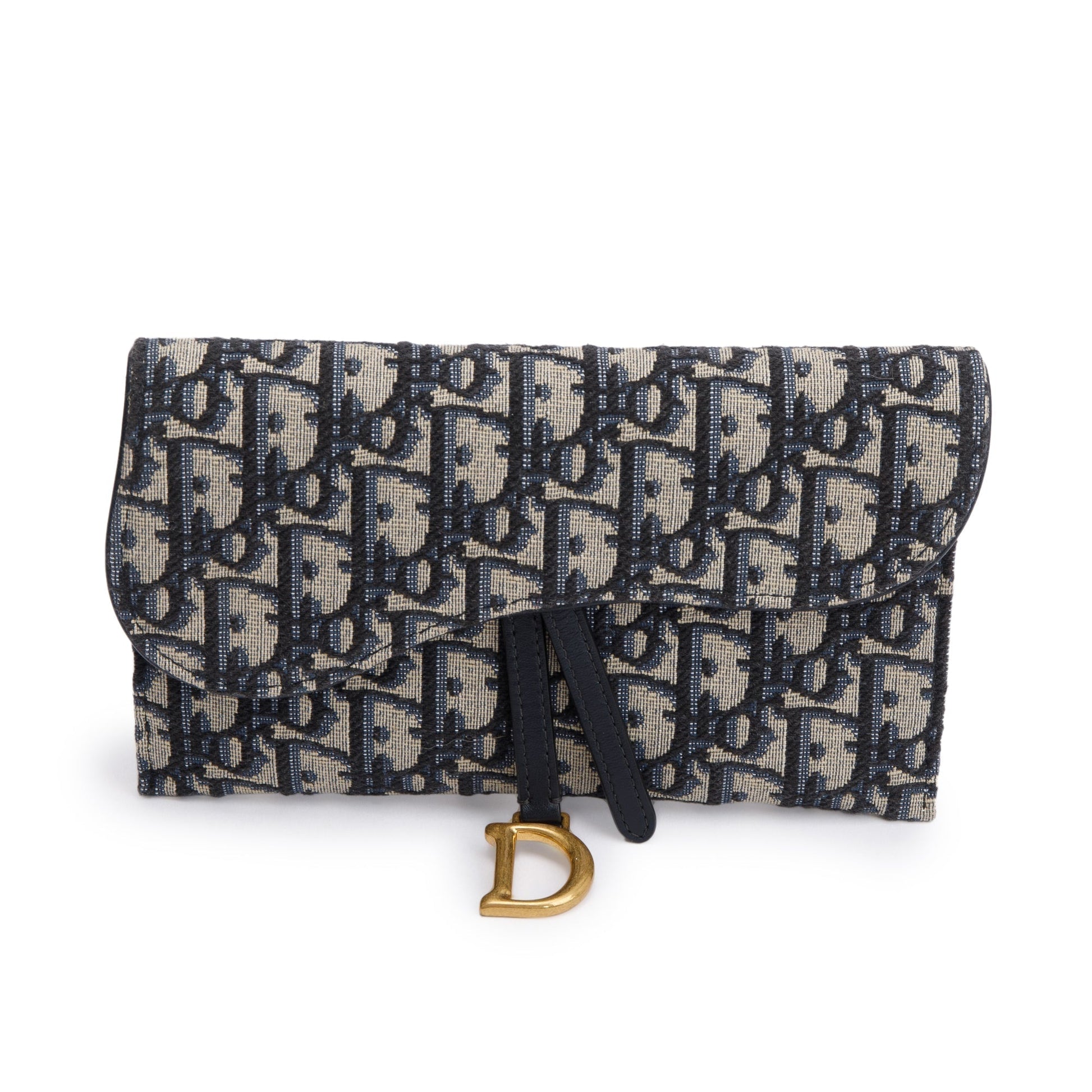 Christian Dior 2022 Oblique Long Saddle Wallet on Chain