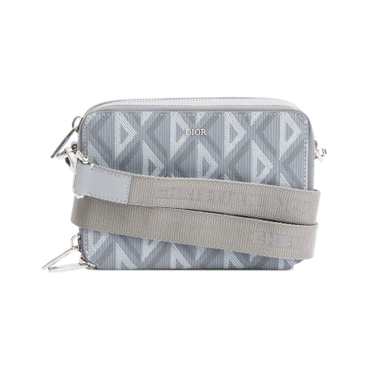 Christian Dior 2023 Grey CD Diamond Coated Canvas Crossbody Pouch