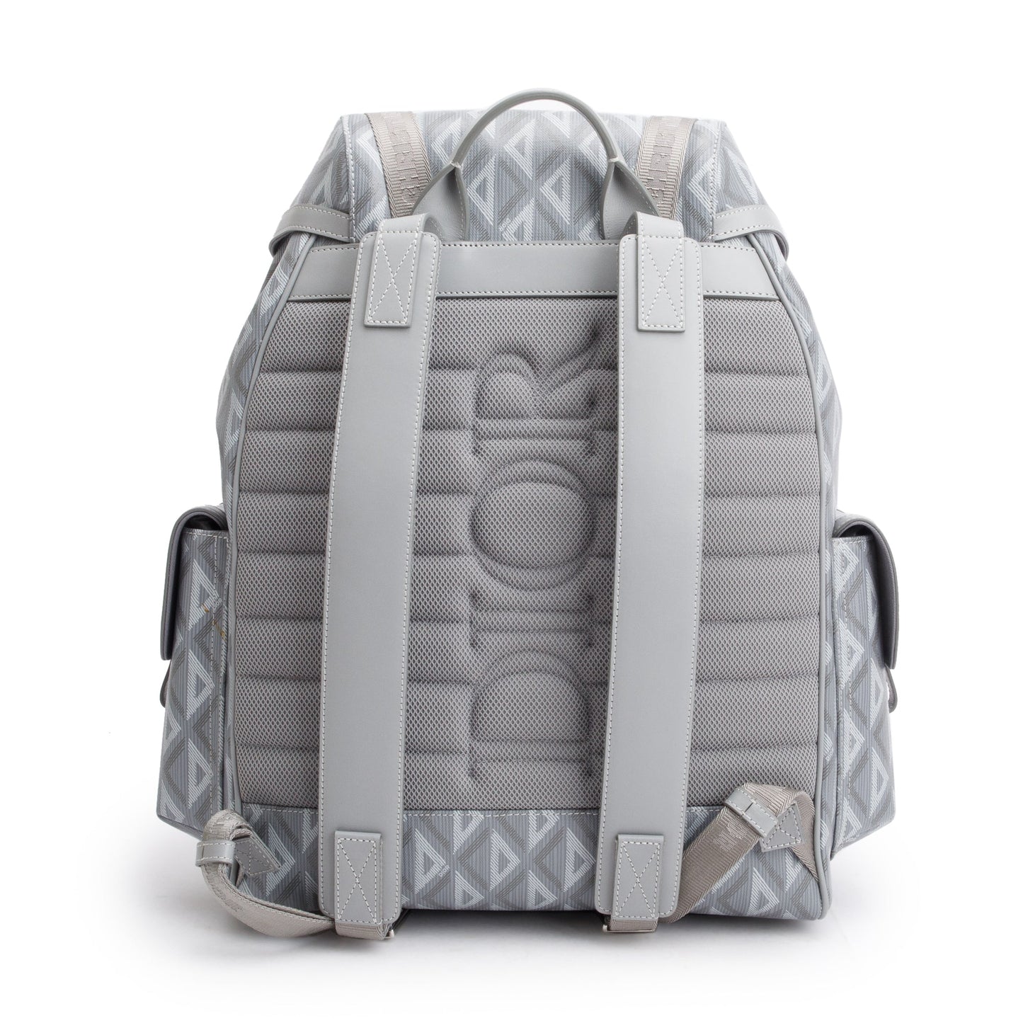 Christian Dior 2023 Grey Diamond Canvas Hit The Road Backpack