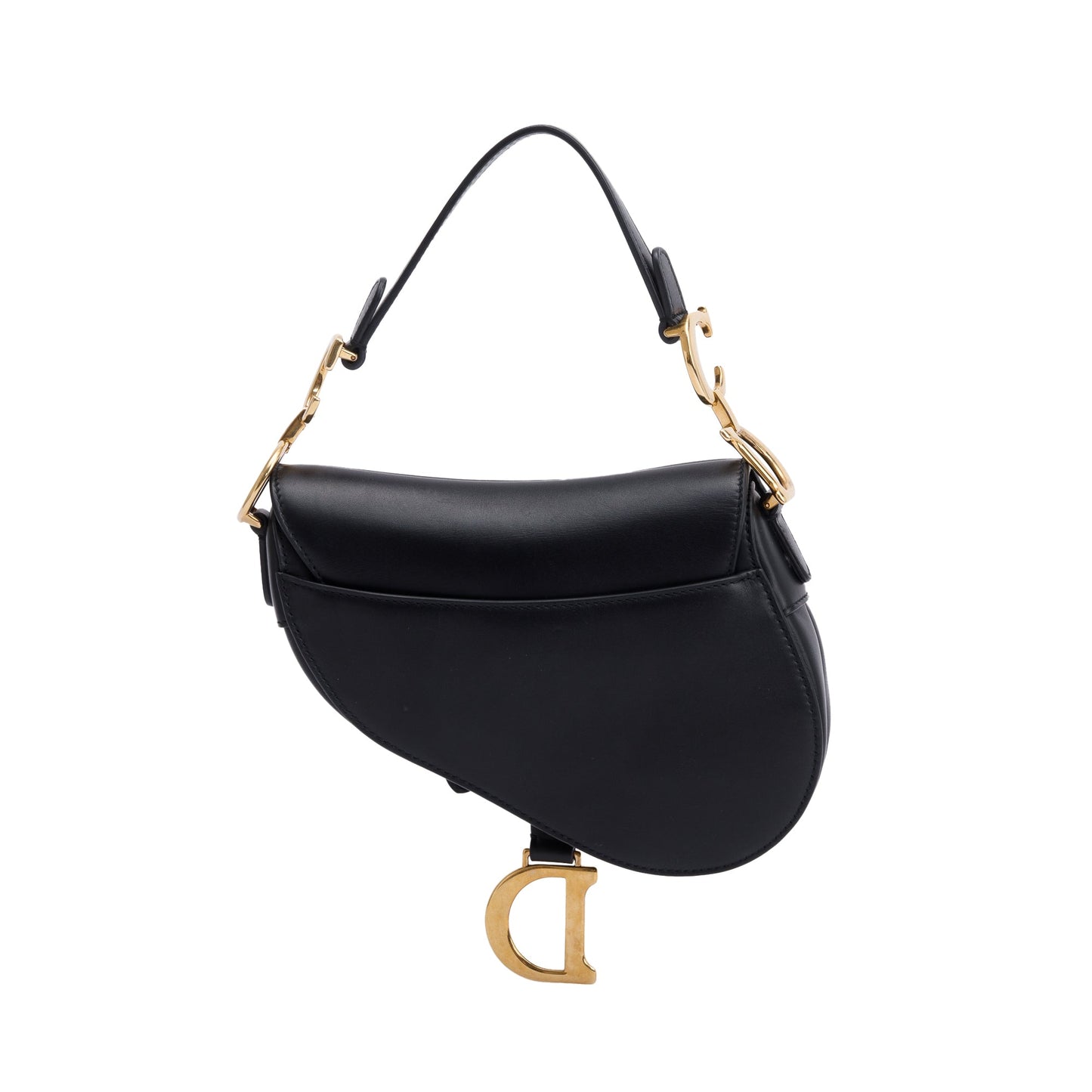 Christian Dior Black Calfskin Leather Mini Saddle Bag