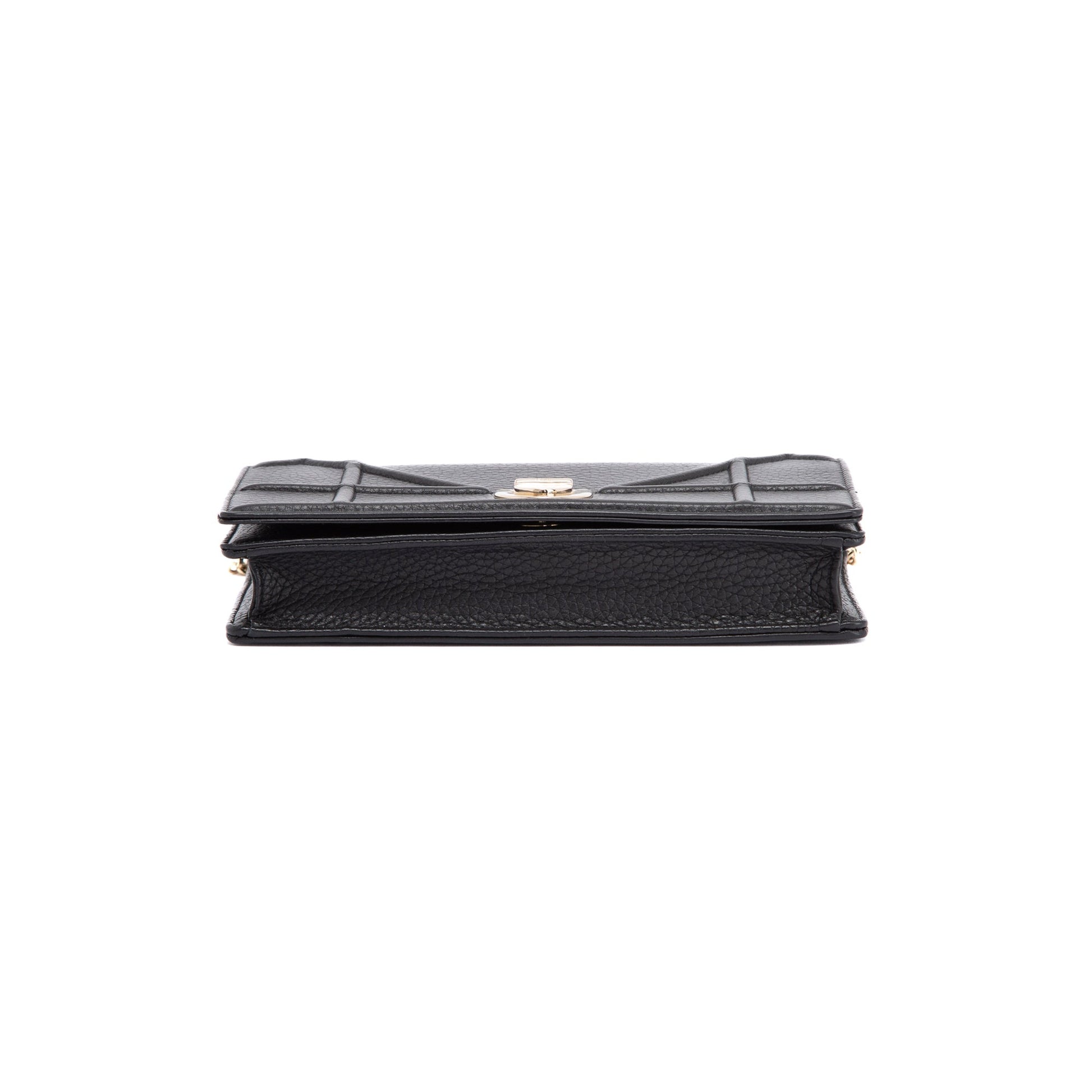 Christian Dior Black Diorama Wallet on Chain