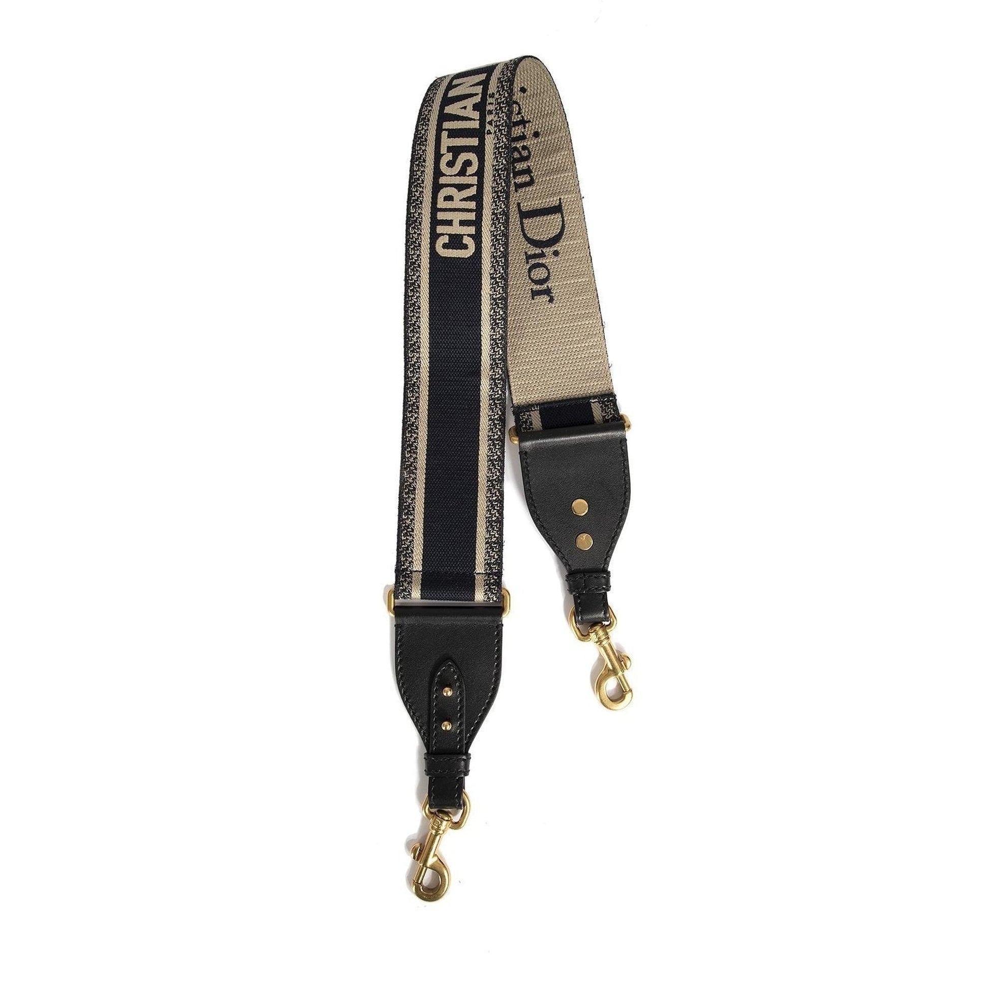 Christian Dior Embroidered Logo Bag Strap