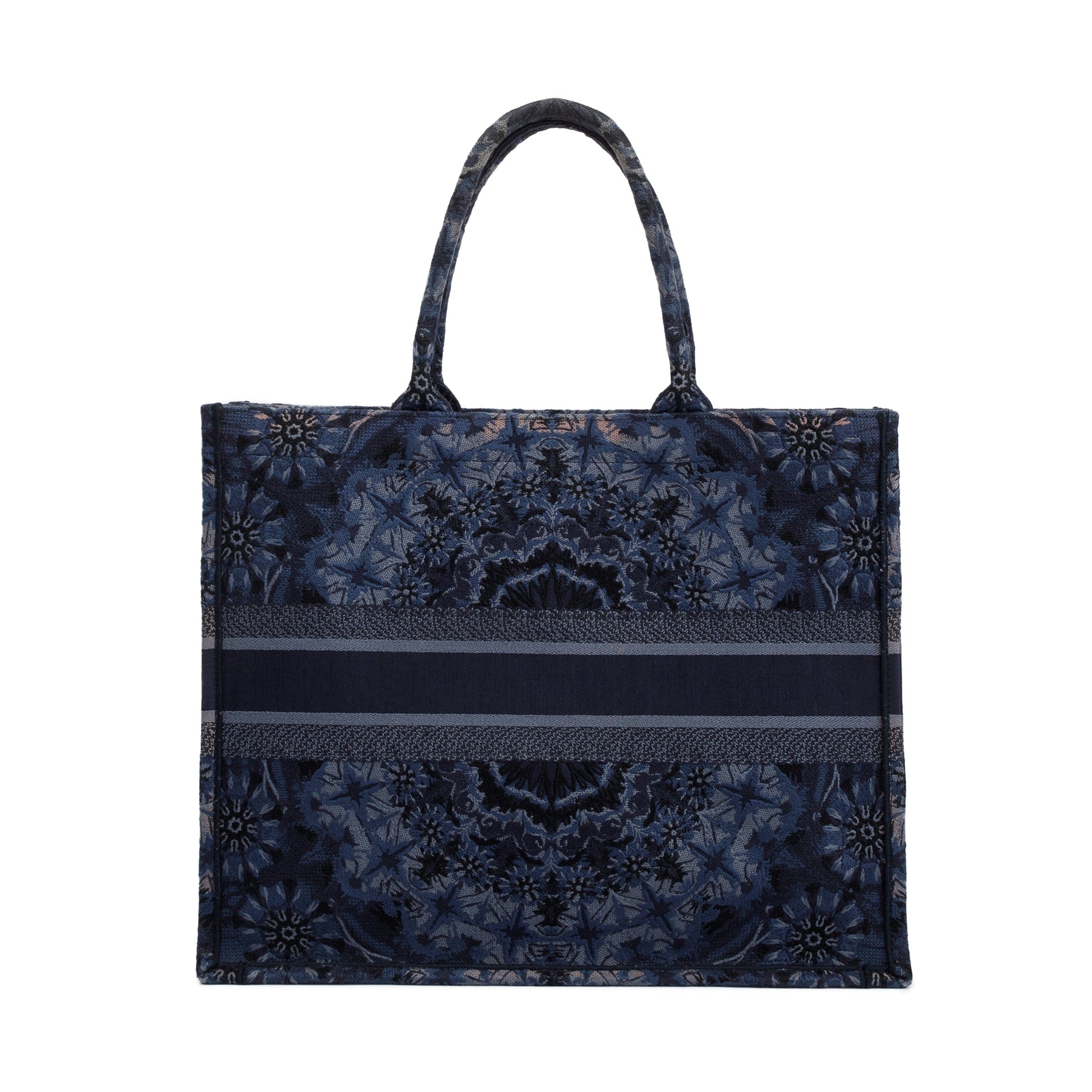 Christian Dior Navy KaleiDiorscopic Embroidery Large Book Tote