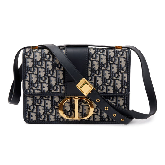 Christian Dior Navy Oblique 30 Montaigne Bag