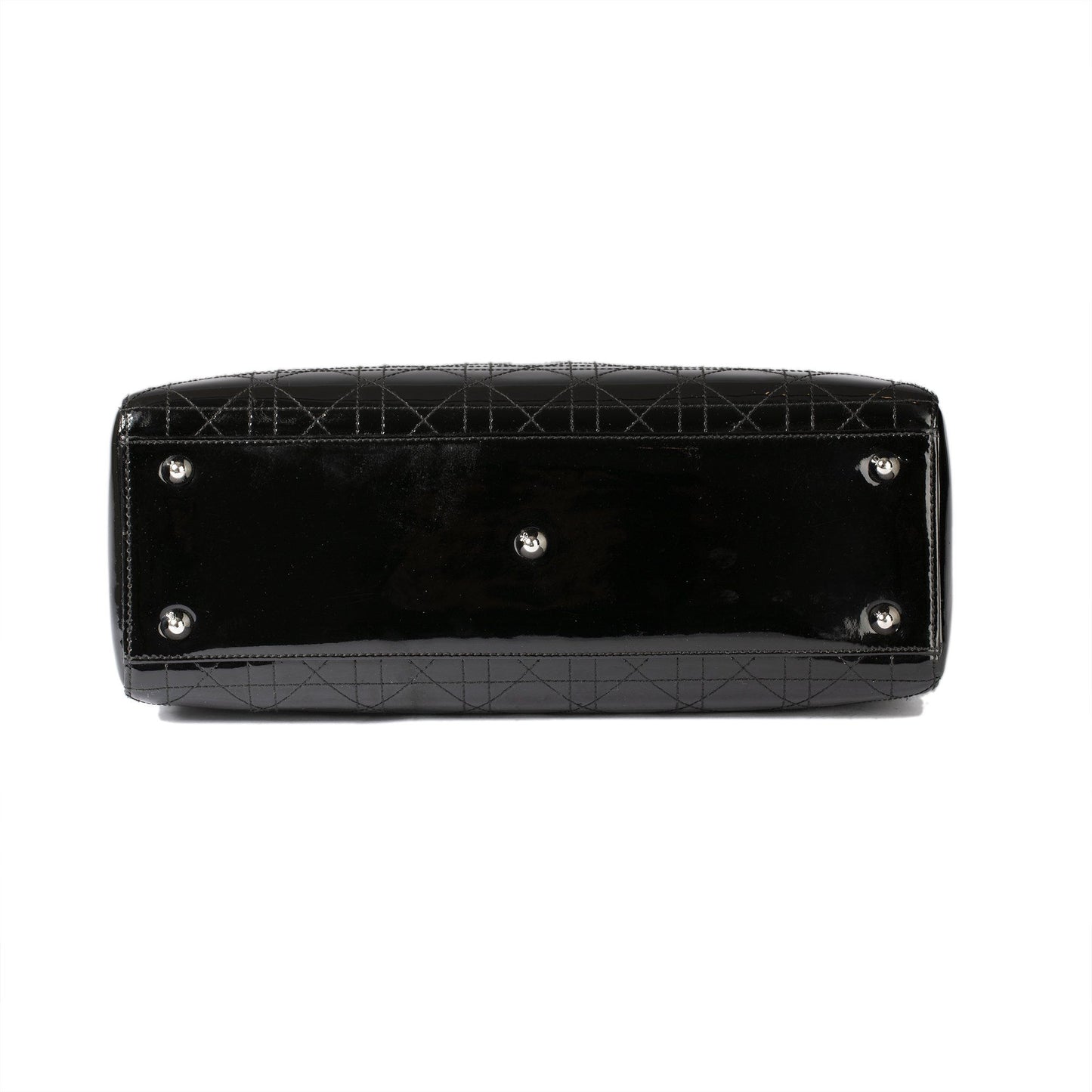 Christian Dior Patent Large Lady Dior Bag