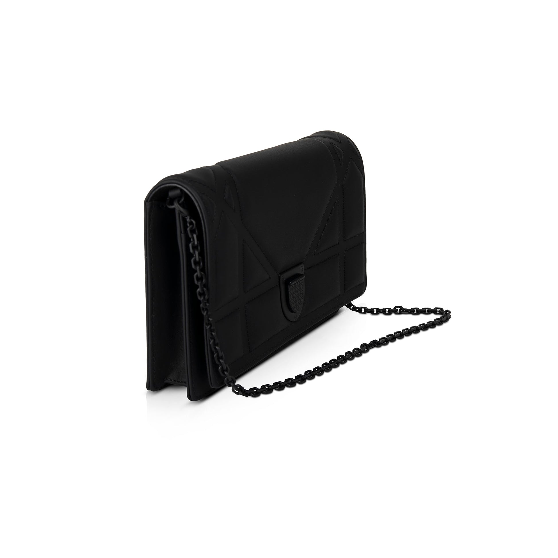 Christian Dior Ultramatte Stitched Cannage Diorama Wallet on Chain