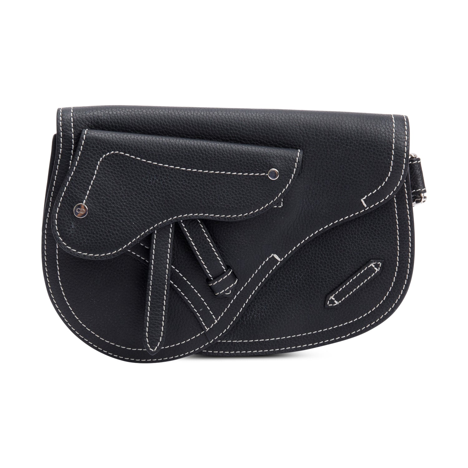 Christian Dior X Kaws Calfskin Leather Double Saddle Bag