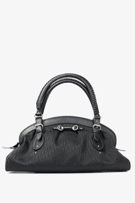 Dior Monogram Nylon Leather Canvas Handbag