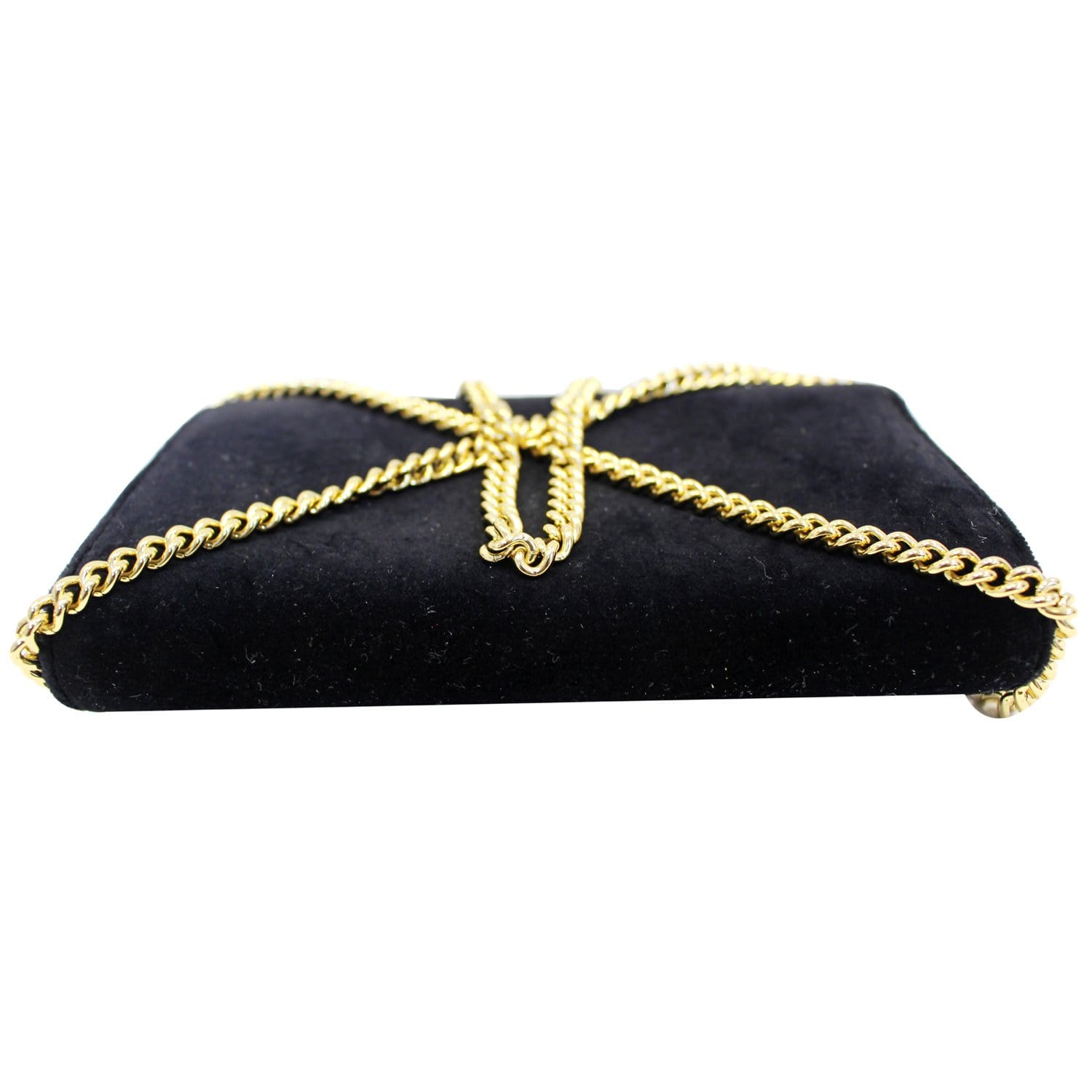 FENDI Velvet Wallet On Chain Shoulder Crossbody Bag