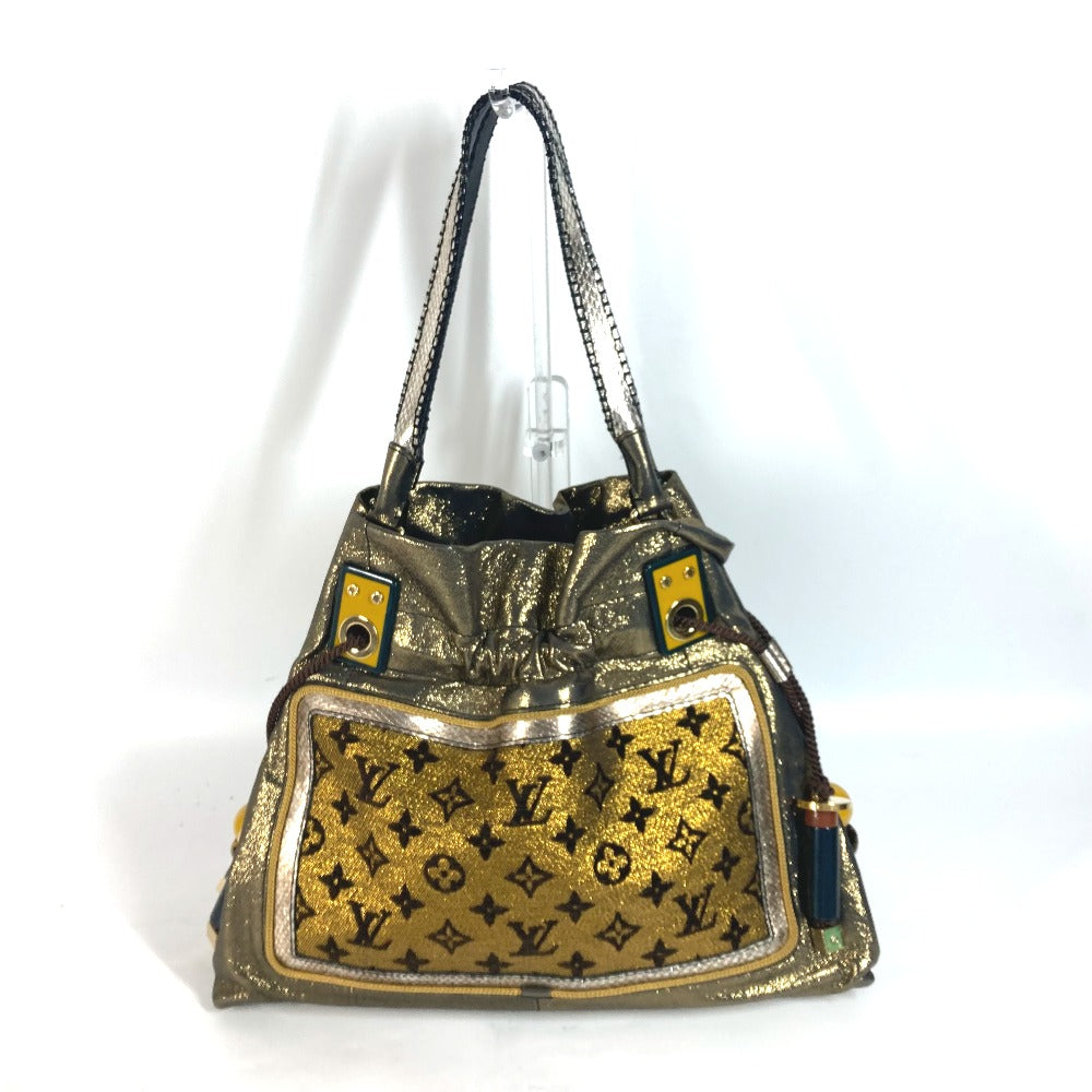LOUIS VUITTON Shoulder Bag Leather, Canvas gold cruise line monogram sunbird Women