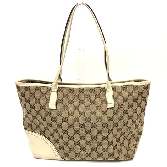 GUCCI Shoulder Bag 169946 GG canvas / leather Ivory GG Newbrit Women