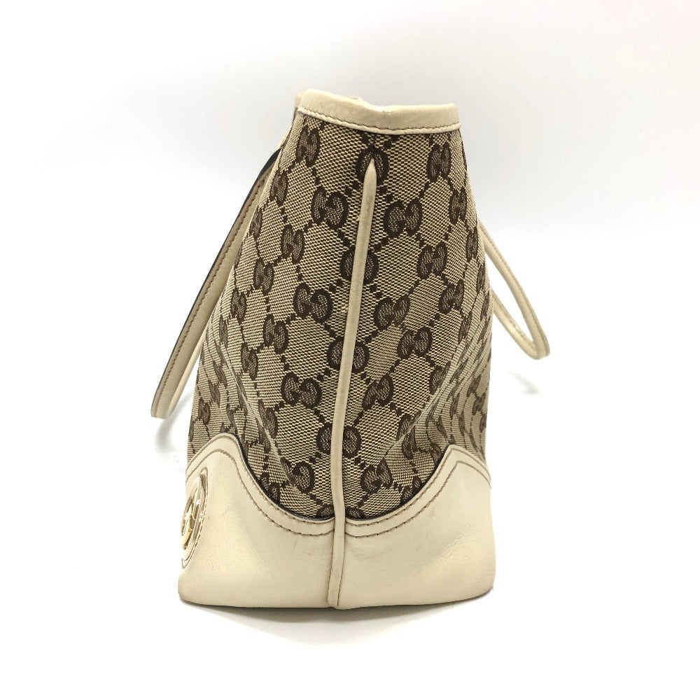 GUCCI Shoulder Bag 169946 GG canvas / leather Ivory GG Newbrit Women