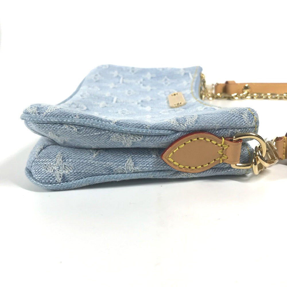 LOUIS VUITTON Shoulder Bag Monogram denim blue Monogram denim Pochette Live